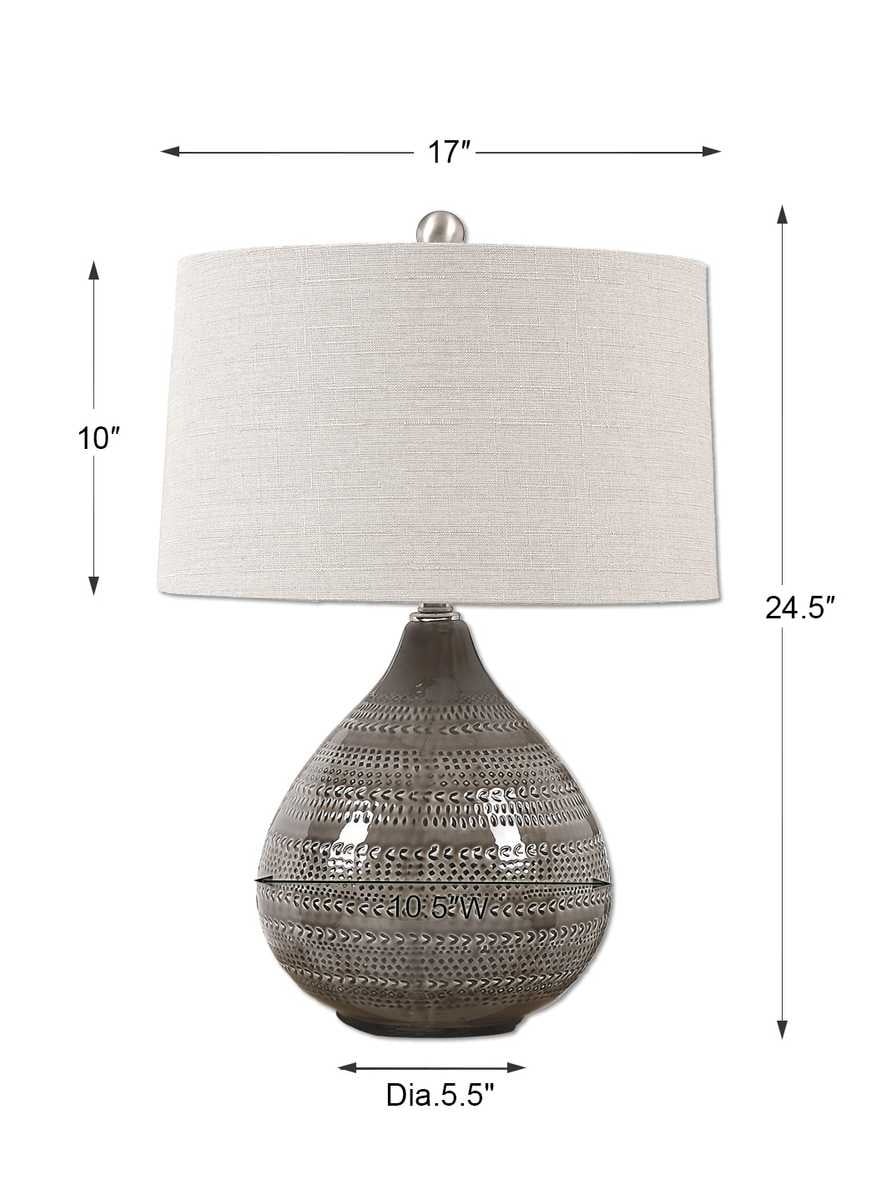 Batova Smoke Grey Lamp