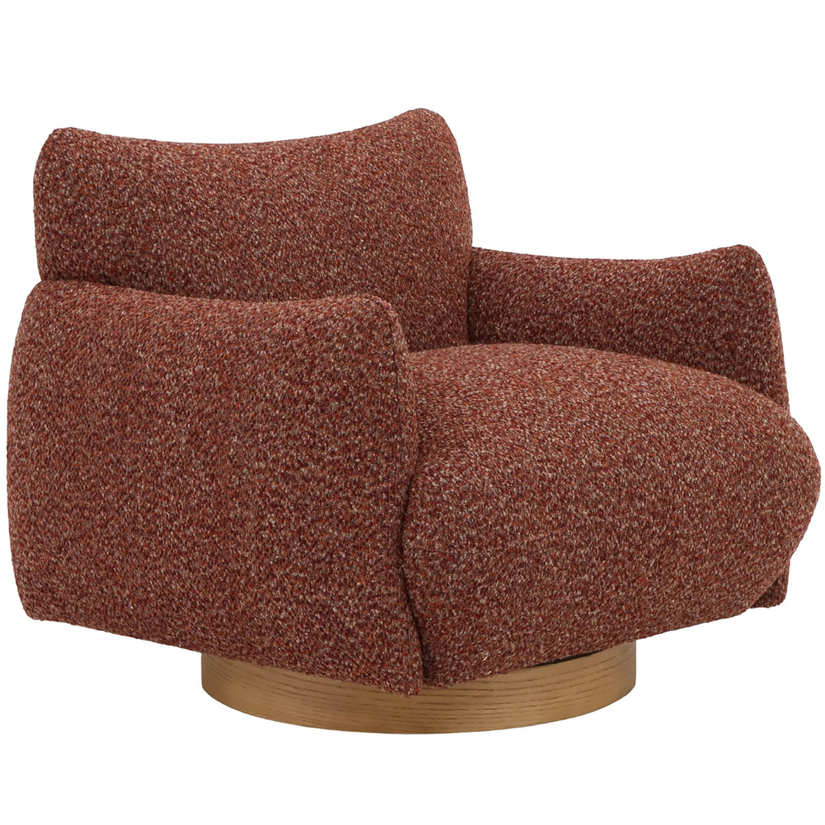 Batsford Swivel Chair in Mulberry Boucle