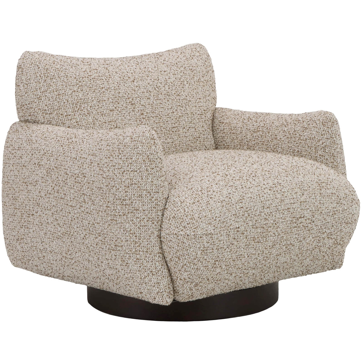 Batsford Swivel Chair in Soft Truffle Boucle