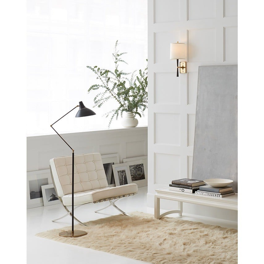 Refined Rib Wall Light | Ebony & Brass