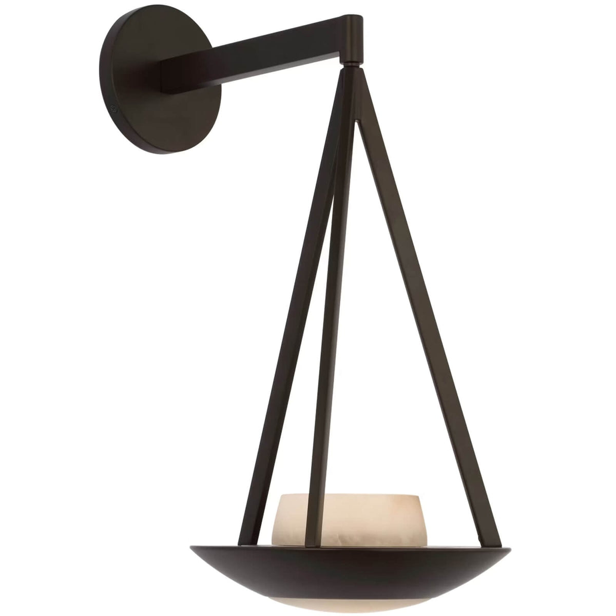 Divina 19" Floating Bowl Sconce in Modern Iron