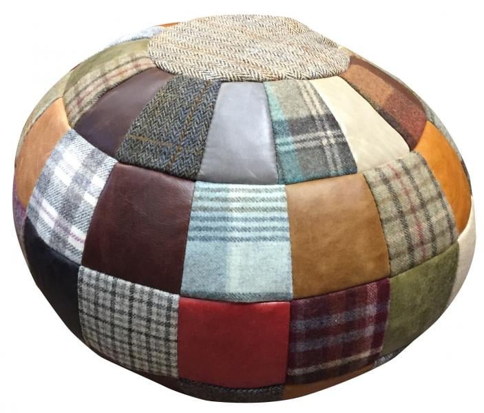 Beach Ball Bean Bag Leather Mix & Wool Mix