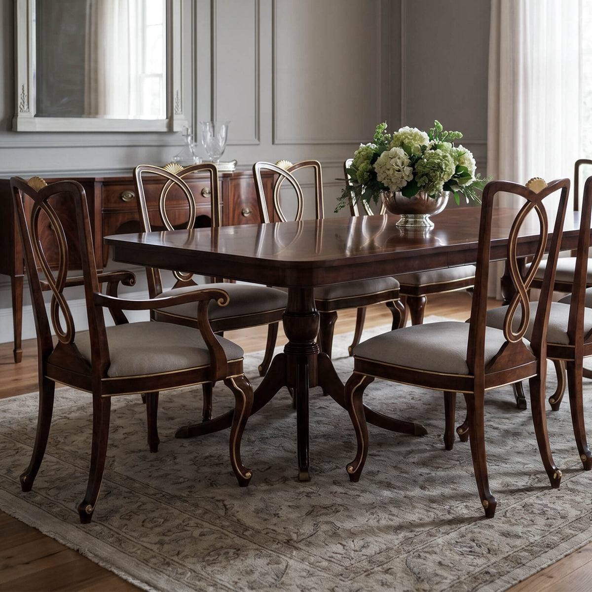 Biedermeier Dining Chair in Mahogany