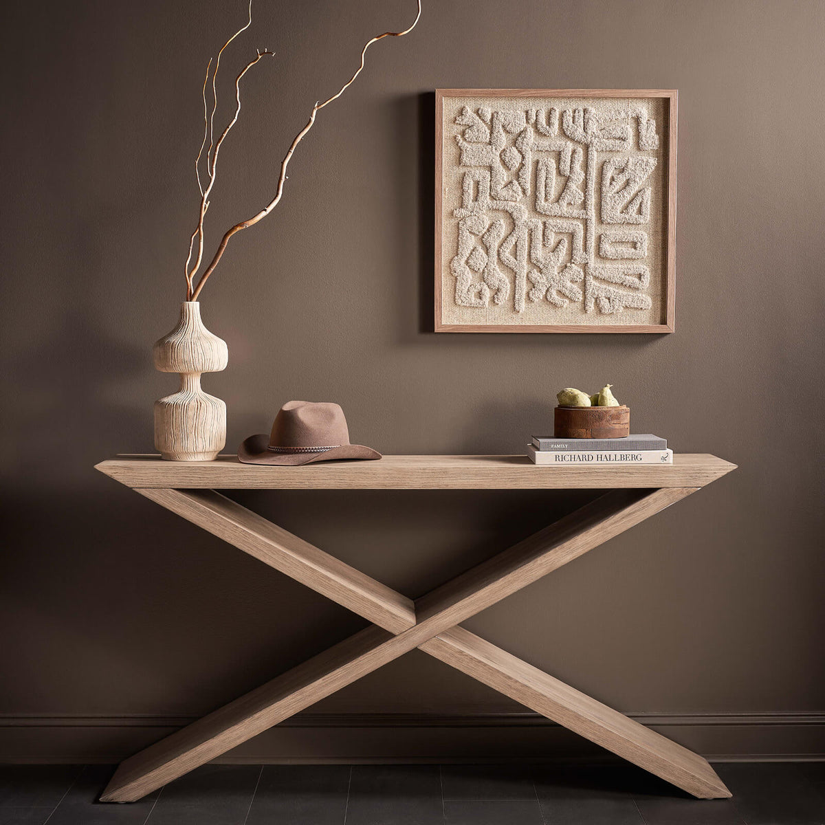 Boulder Cross Console Table