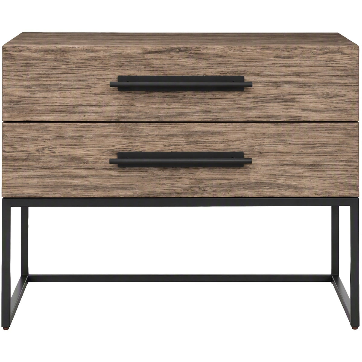 Boulder Metal Base Bedside Table