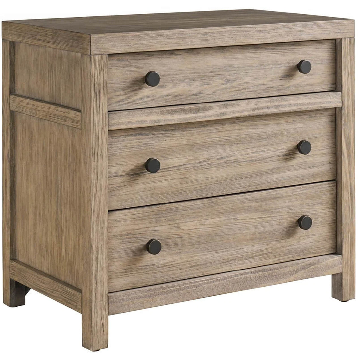 Boulder Three Drawer Bedside Table