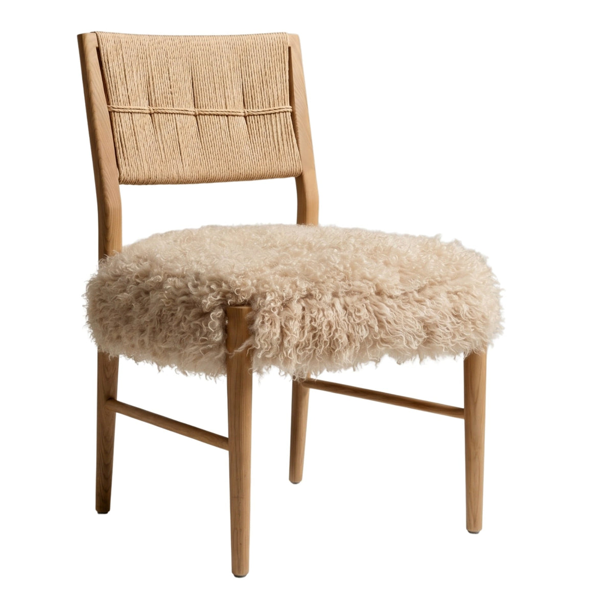 Bourton Dining Chair in Faux Mongolian Fur