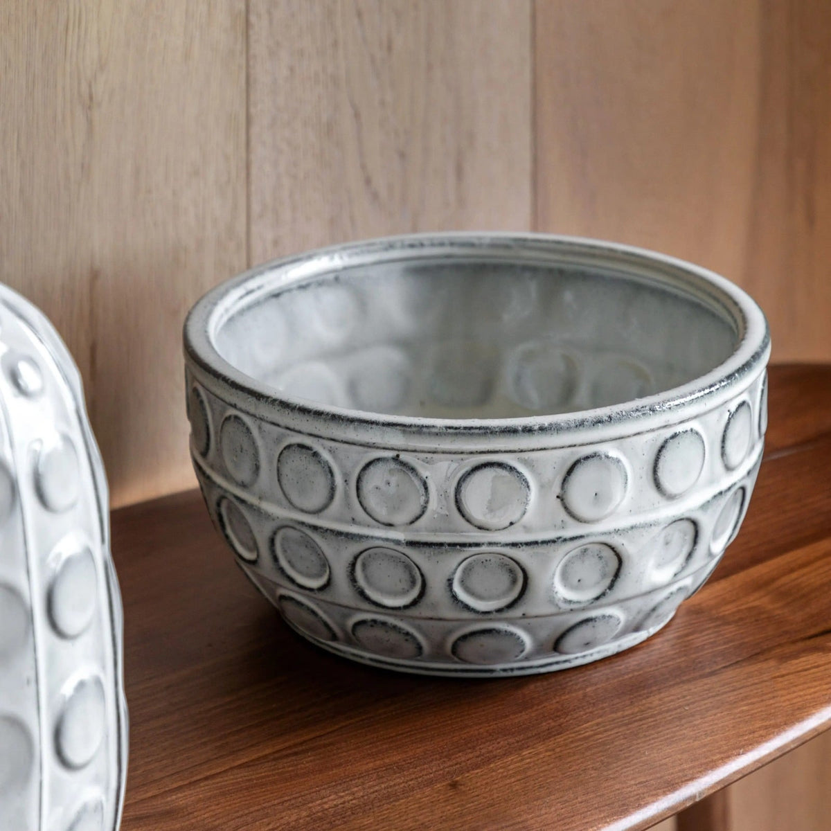 Kusama White Dotted Ceramic Bowl