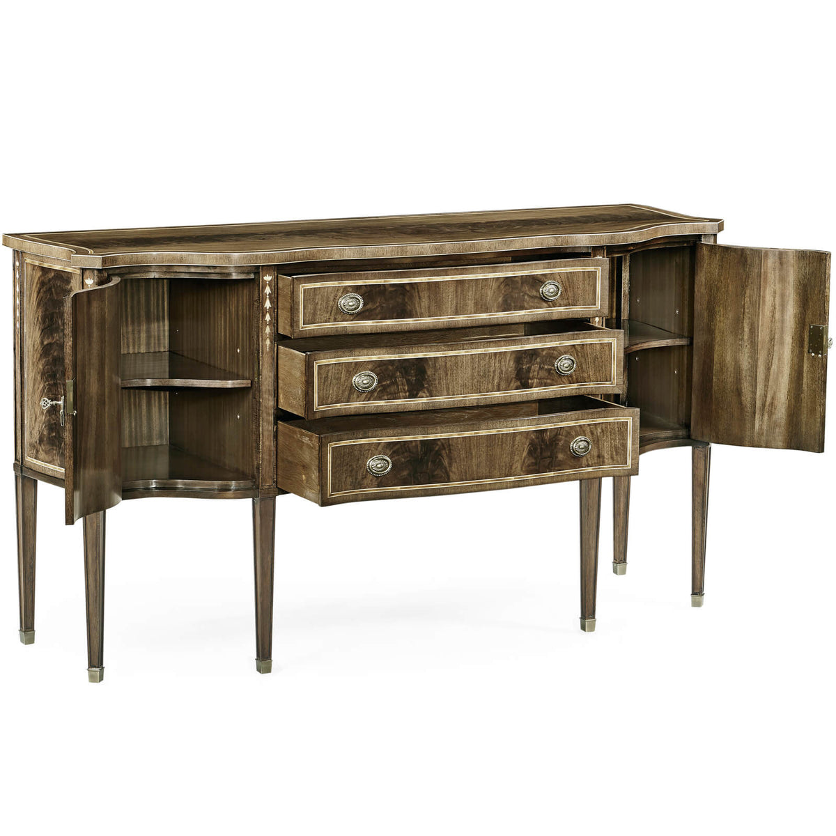 Buckingham Bleached Mahogany Breakfront Sideboard