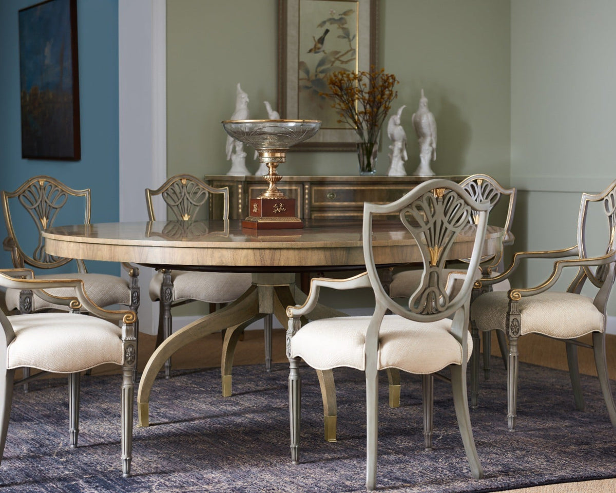 Round Dining Table in Bleached Walnut - 183cm