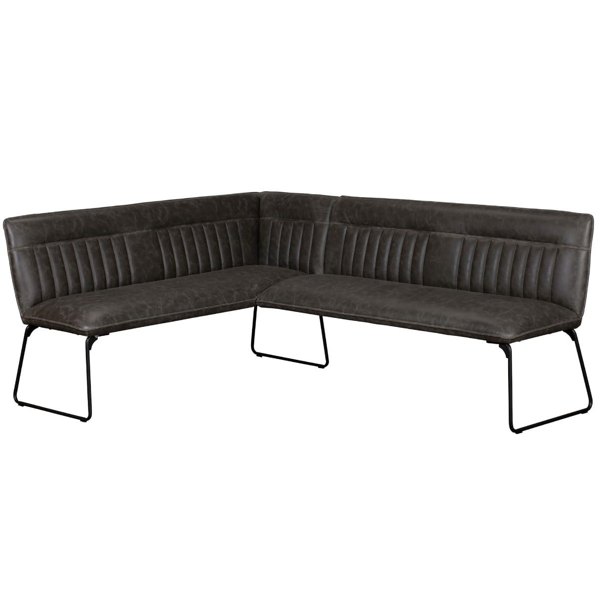 Cooper Right Corner Dining Bench in Grey