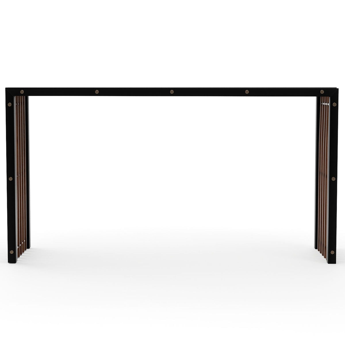 Pinstripe Dark Console Table