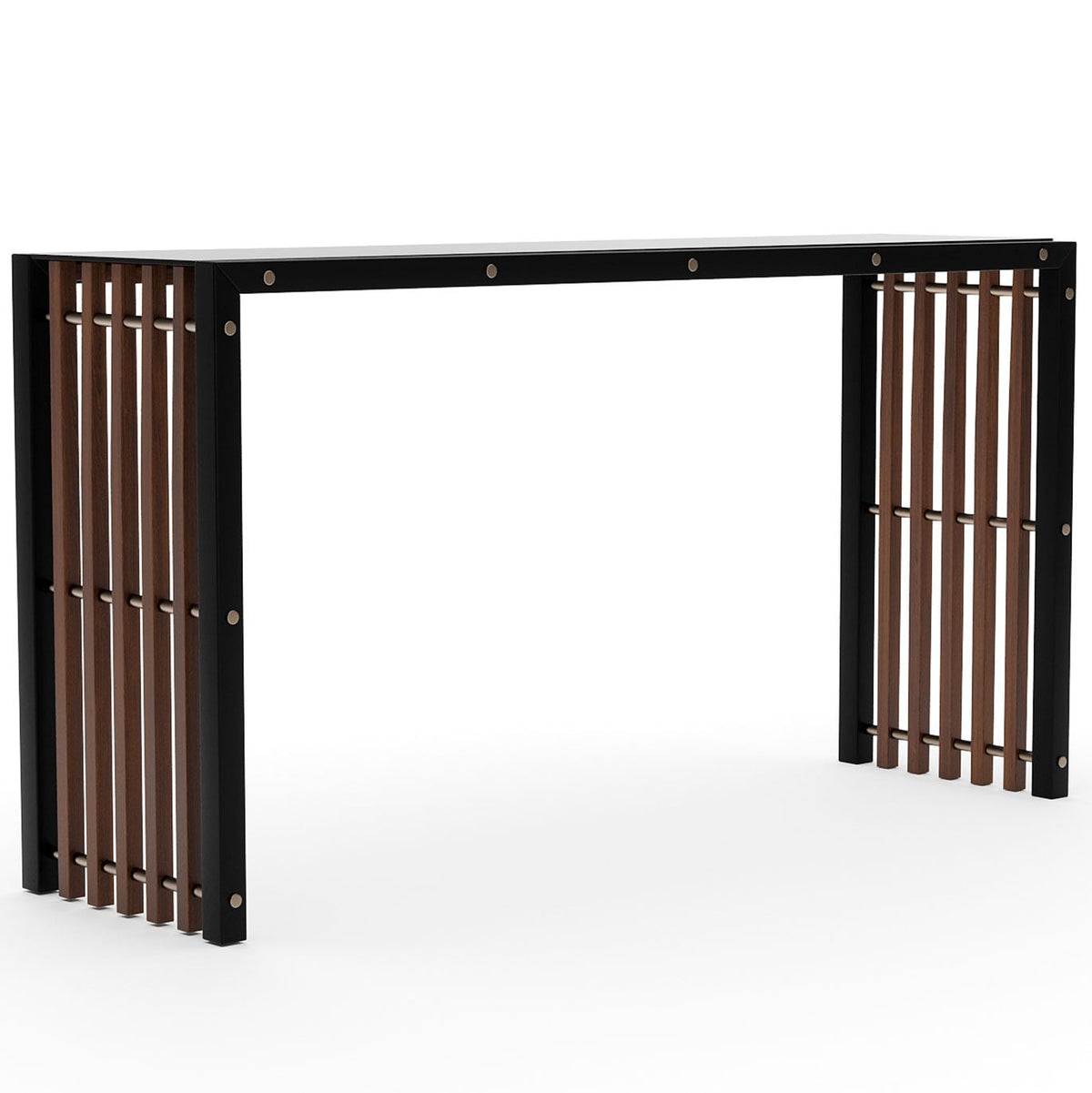 Pinstripe Dark Console Table