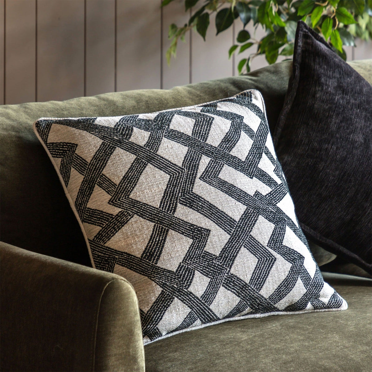 Celeste Jacquard Cushion in Slate