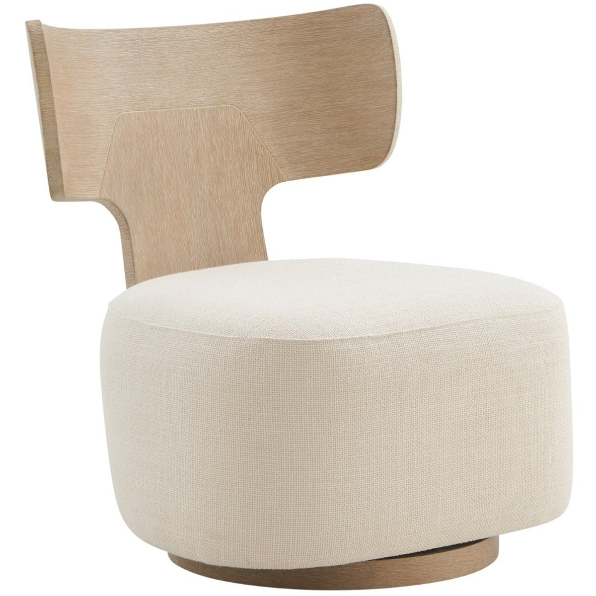 Repose Wooden Upholstered Swivel Chair