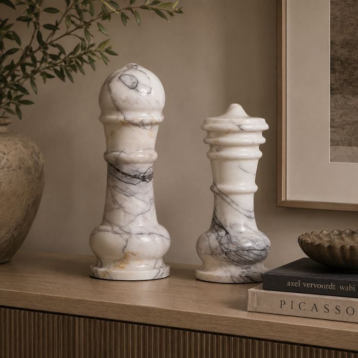Chess Queen Ornament in Marble