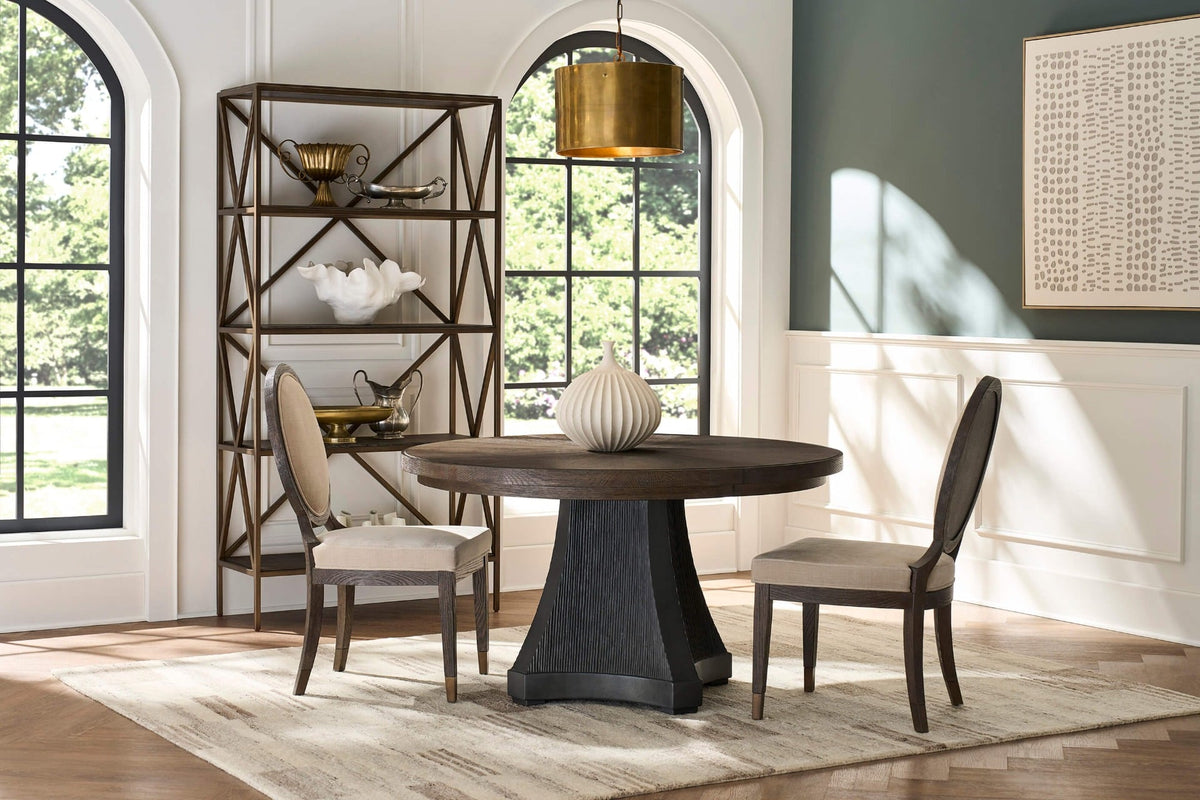Cinder Round Extending Dining Table, 137-183cm