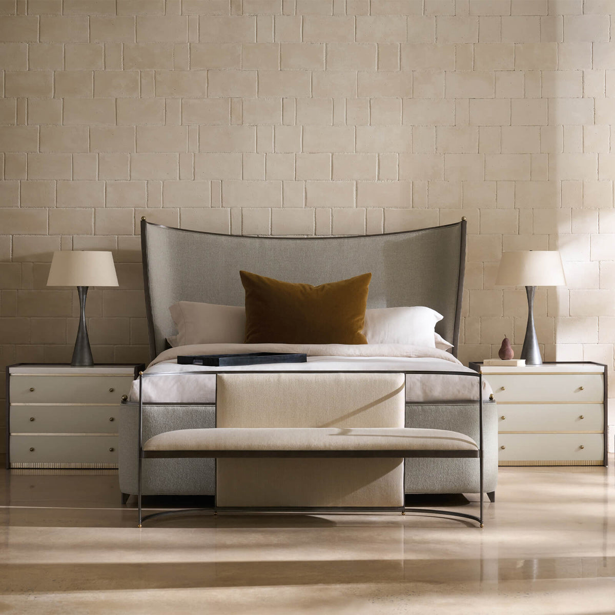 Avignon Bronze Bedside Table