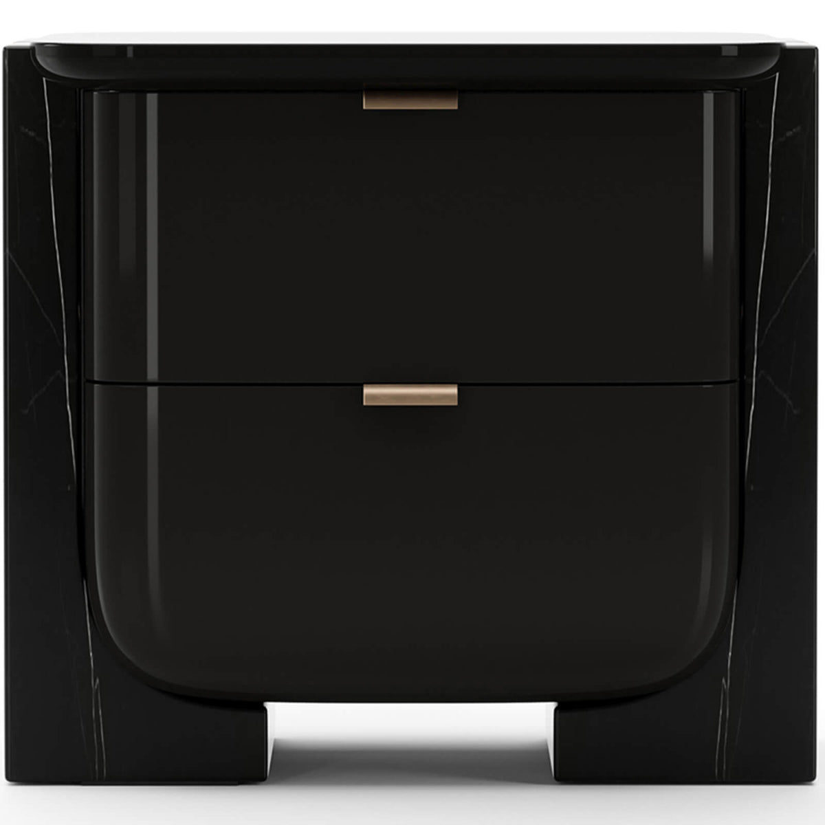 Overlap Bedside Table in Dark - Small