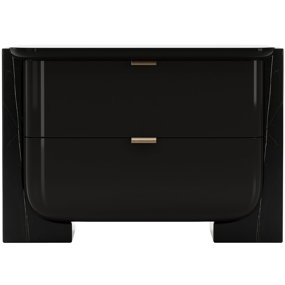 Overlap Bedside Table in Dark - Large
