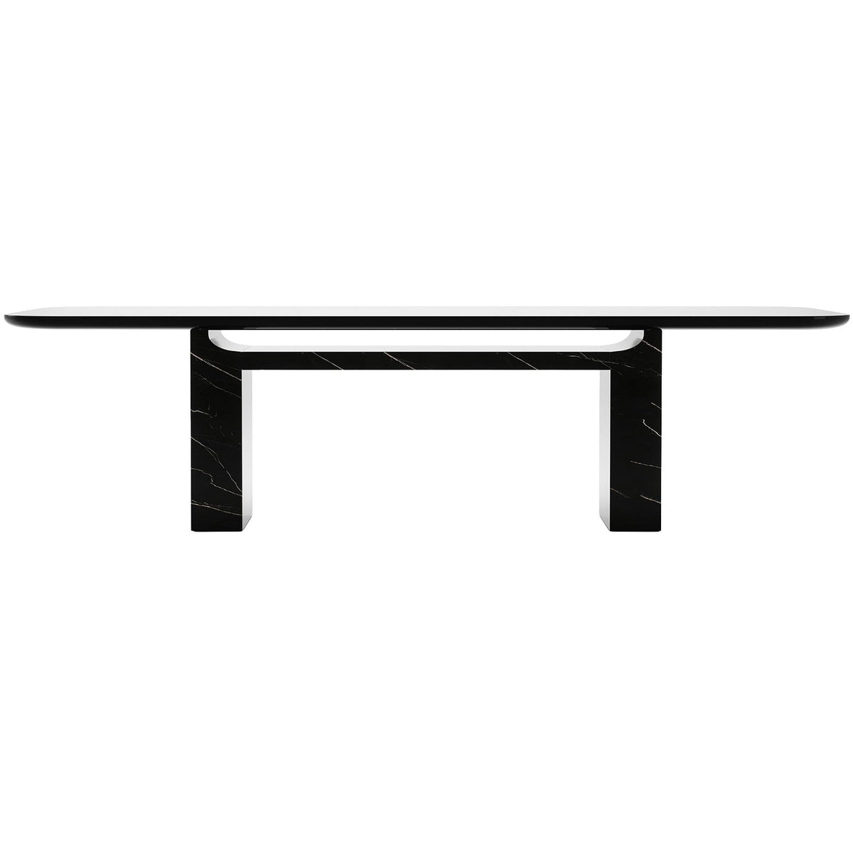 Overlap Rectangle Dining Table in Dark - 284cm