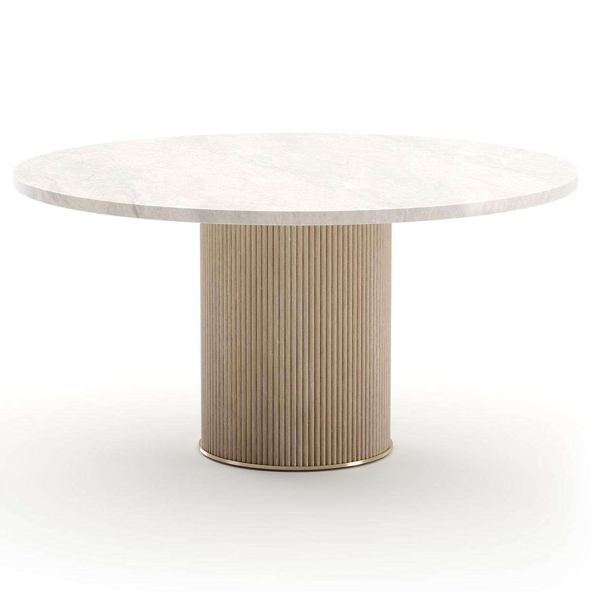 Rhythm Round Stone Top Dining Table - 147cm