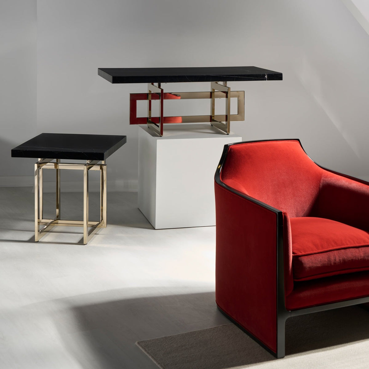 Wish You Were Here Rectangular Coffee Table in Dark