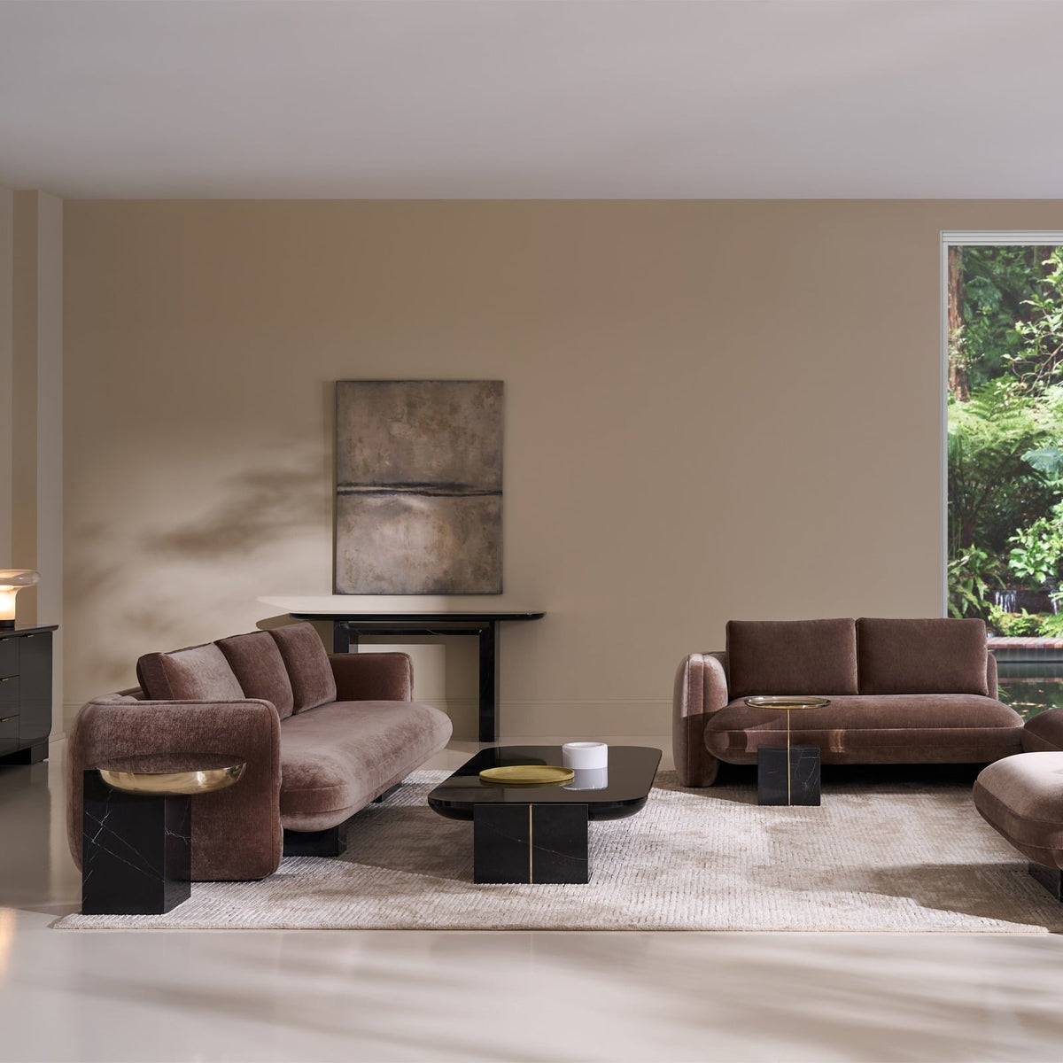 Overlap Rectangular Coffee Table in Dark