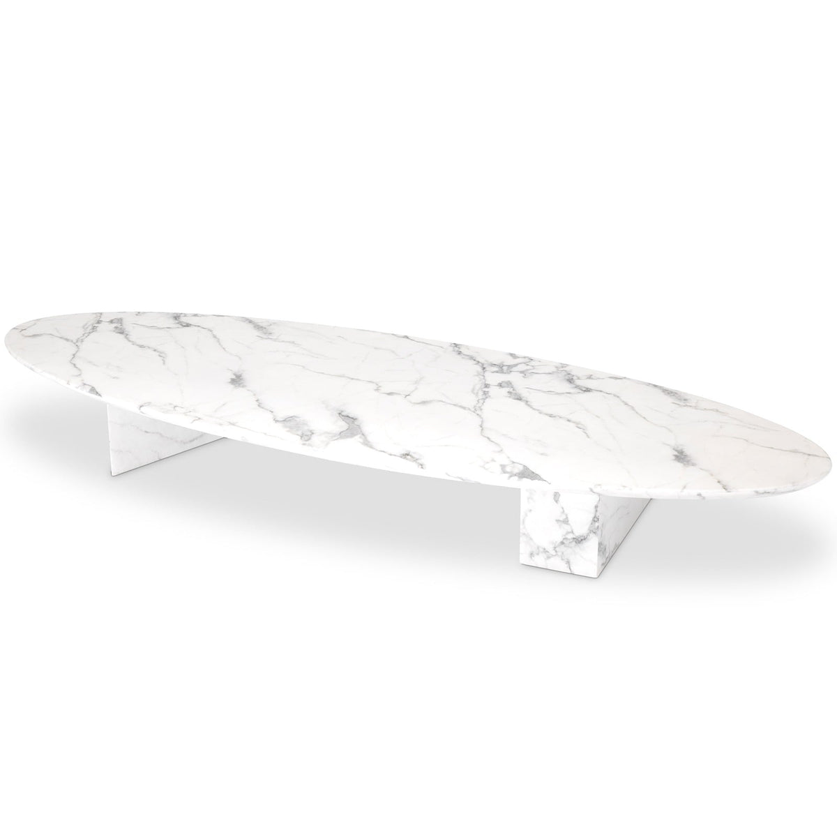 Aurore Coffee Table in White Faux Marble