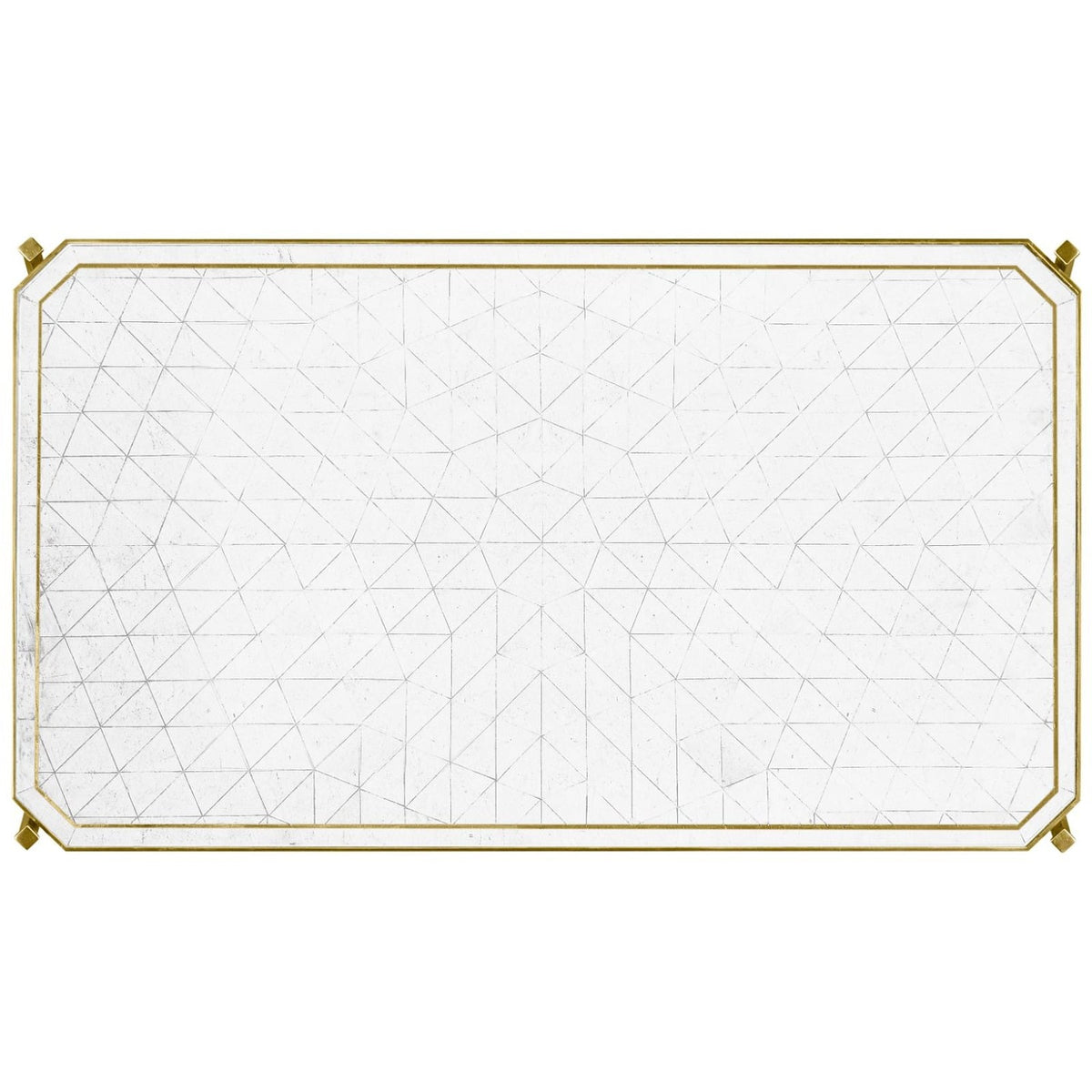 Luxe Rectangular Coffee Table in Gold and Eglomise