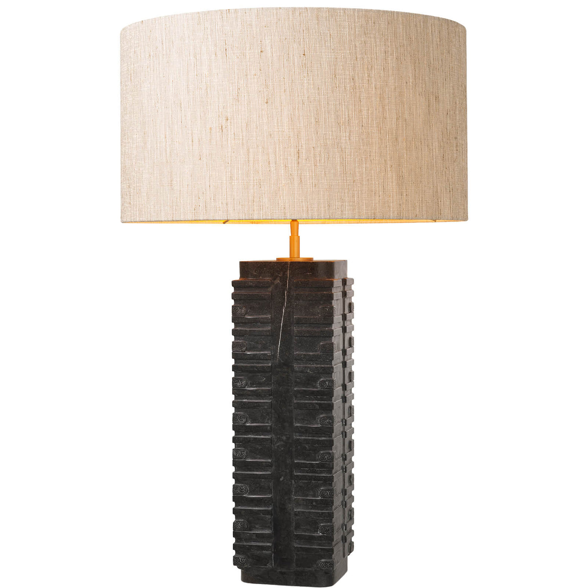 Cong Table Lamp in Dark Grey Marble