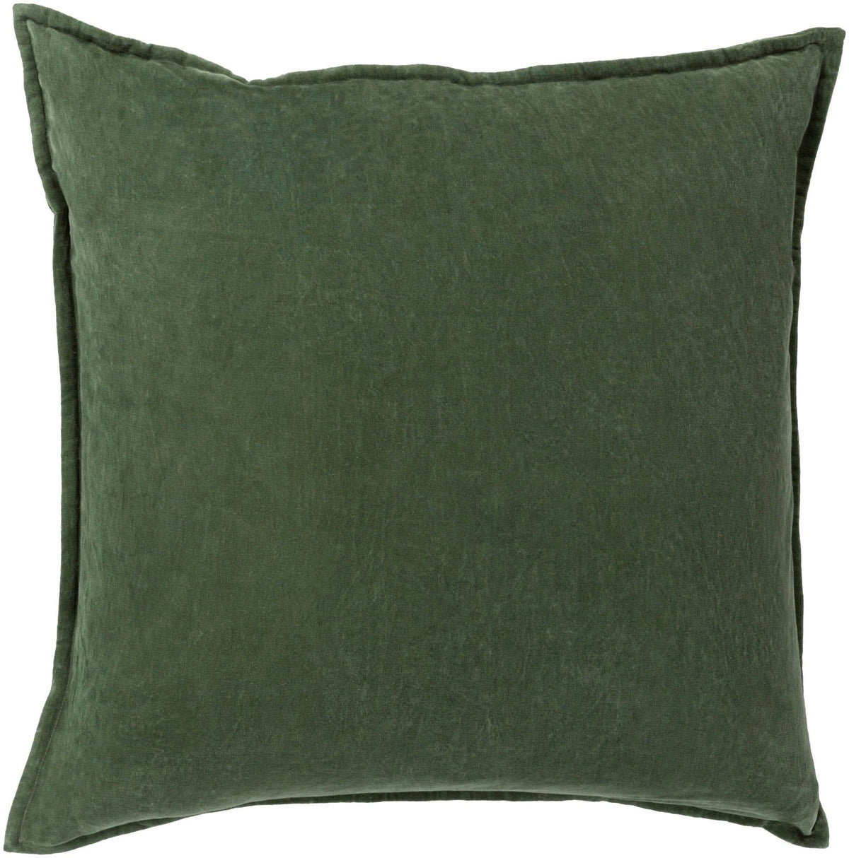 Cotton Velvet Cushion in Olive - 51 x 51 cm