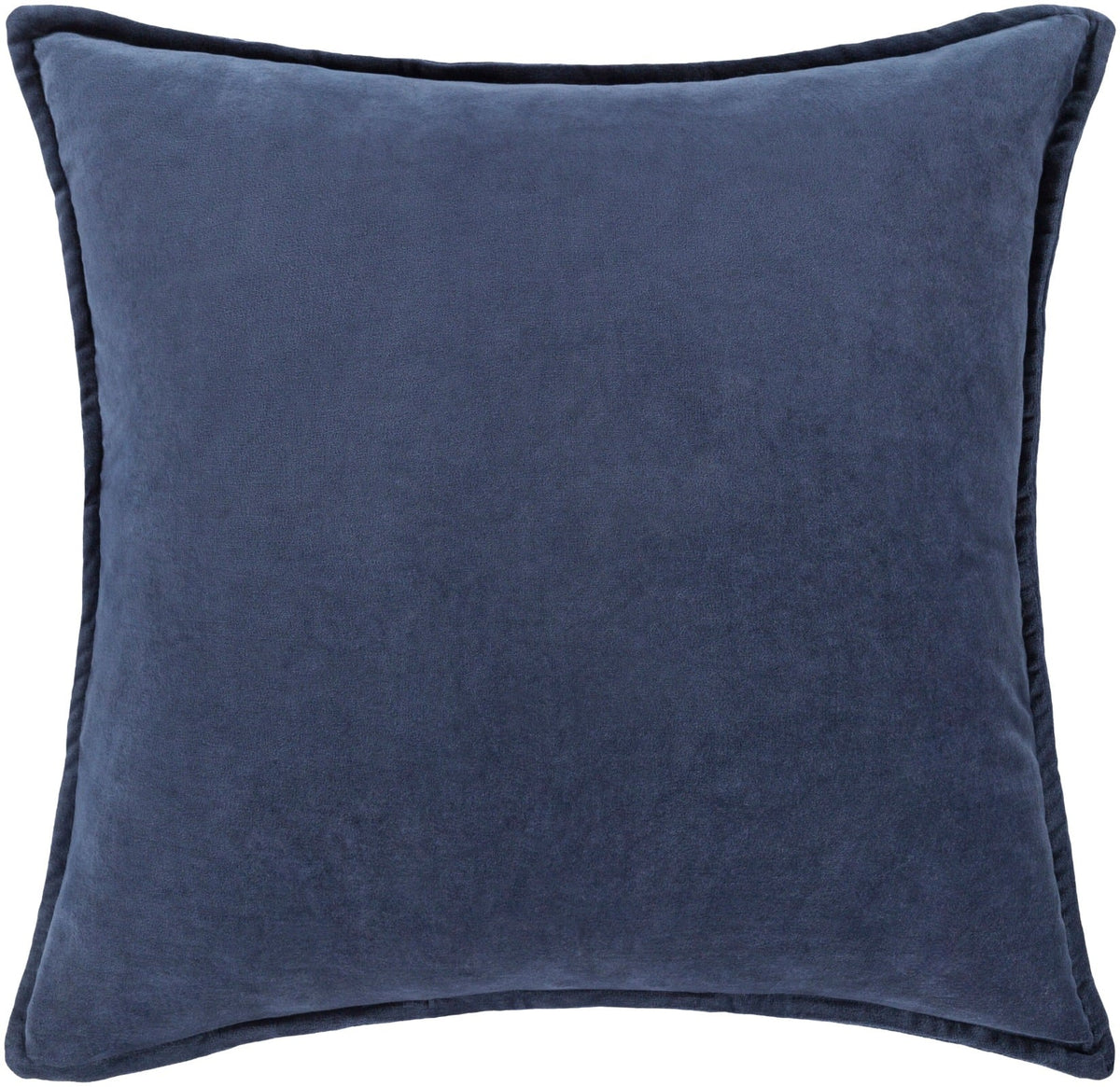 Cotton Velvet Cushion in Navy - 51 x 51 cm