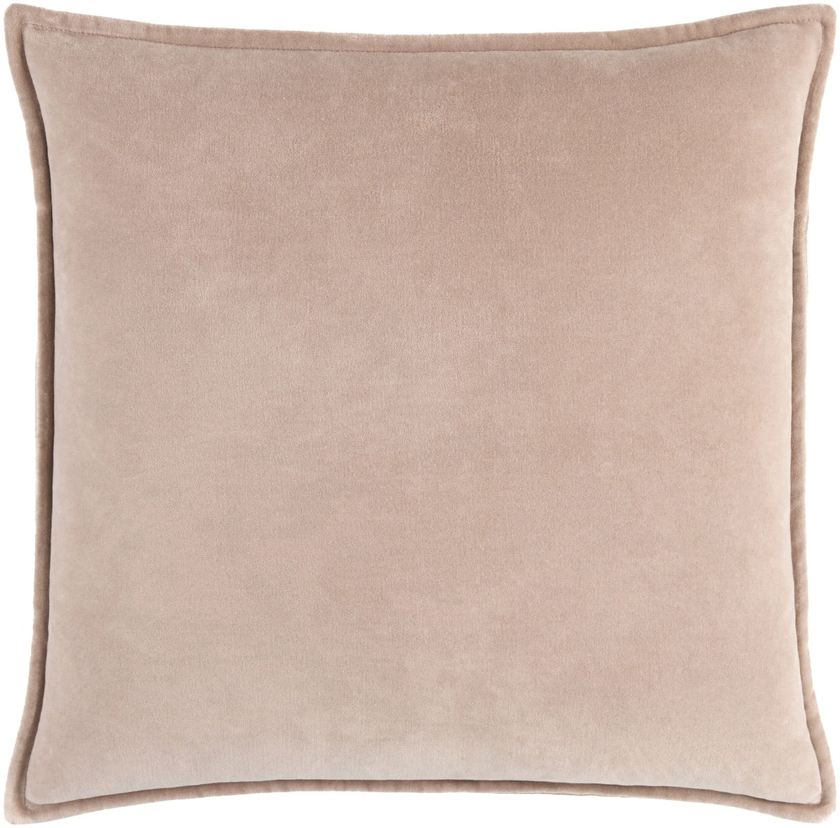 Cotton Velvet Cushion in Dusky Rose - 51 x 51 cm