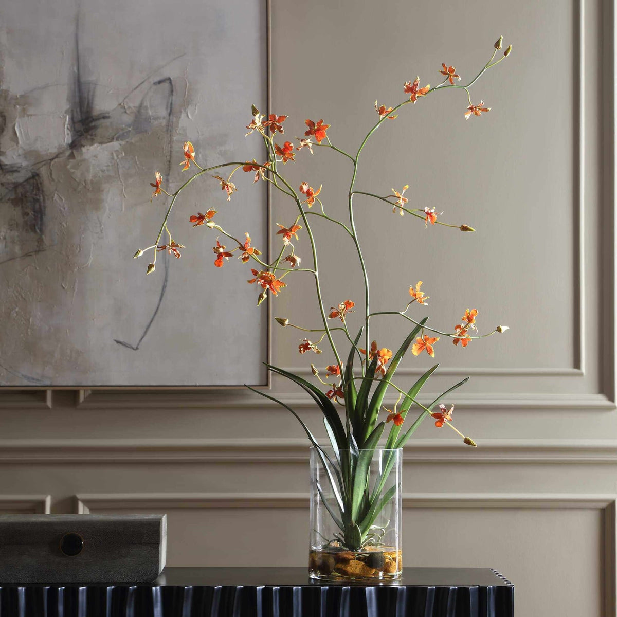 Dancing Orchid In Glass Vase