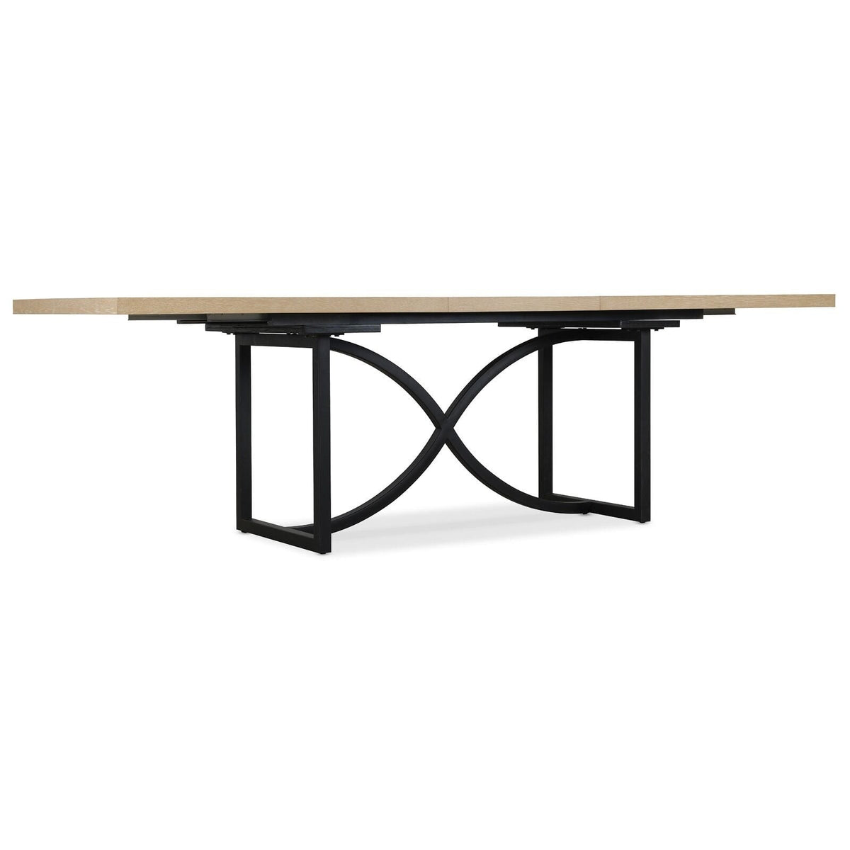 Tranquillity Rectangle Extending Dining Table with Metal Base 204-260cm