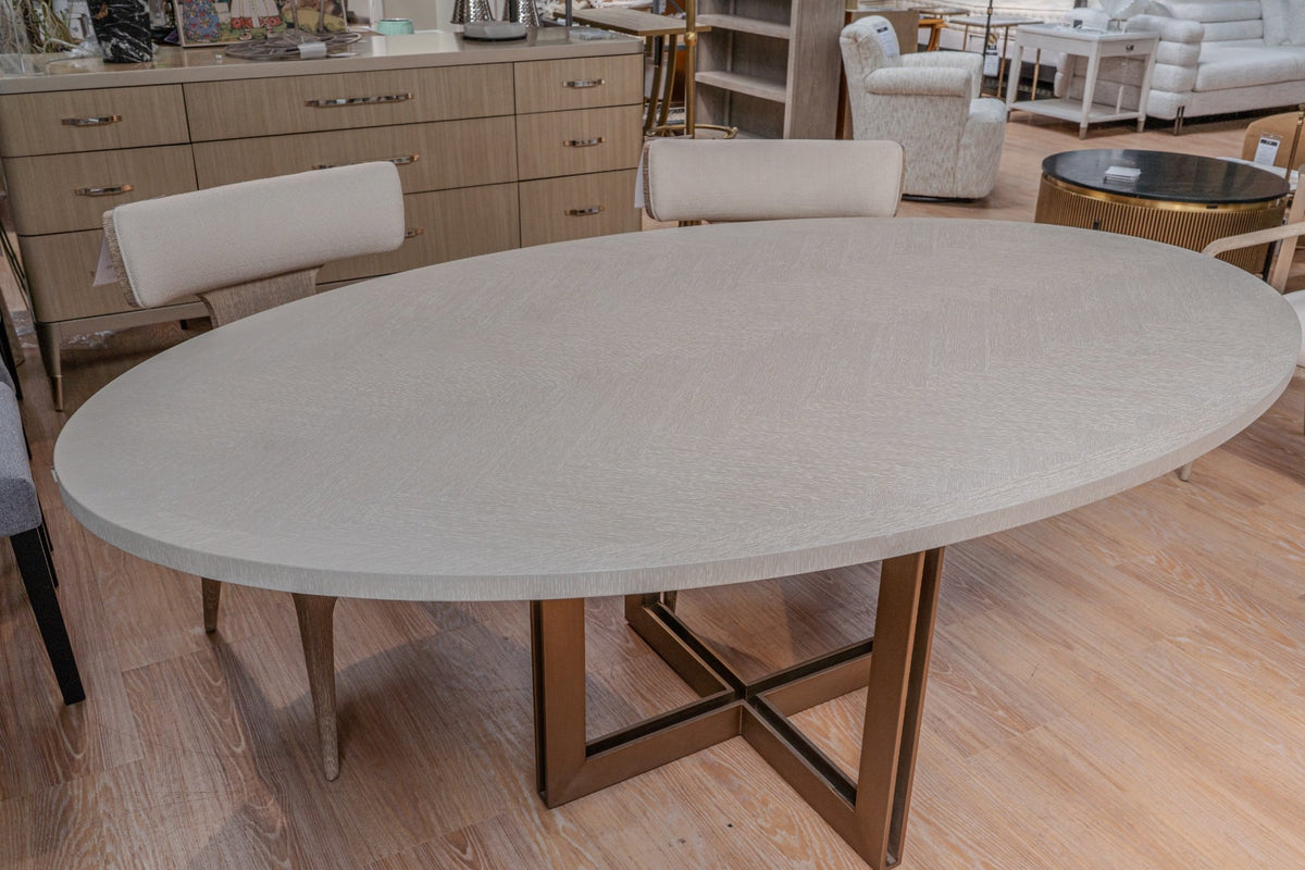 Outlet Eichholtz Dining Table Melchior oval washed oak veneer