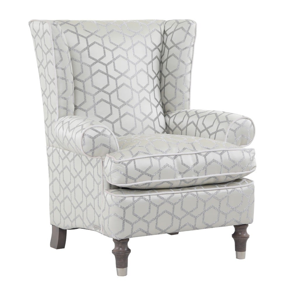 Harvard Wing Chair in Fitzgerald Champagne Made To Order