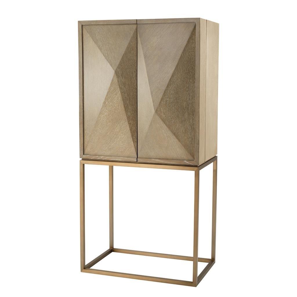 Highland Bar Cabinet in Washed Oak
