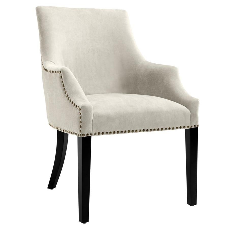 Eichholtz Dining Chair Legacy Studded Upholstered in Clarck Cream