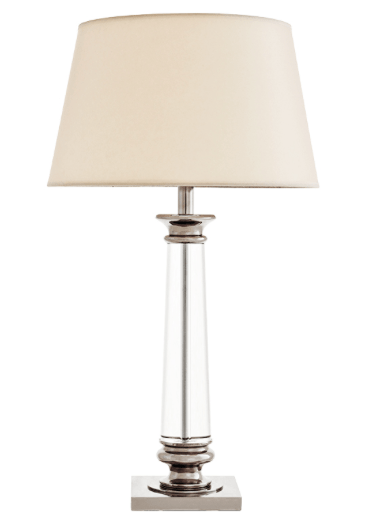 Dylan Table Lamp in Crystal and Nickel