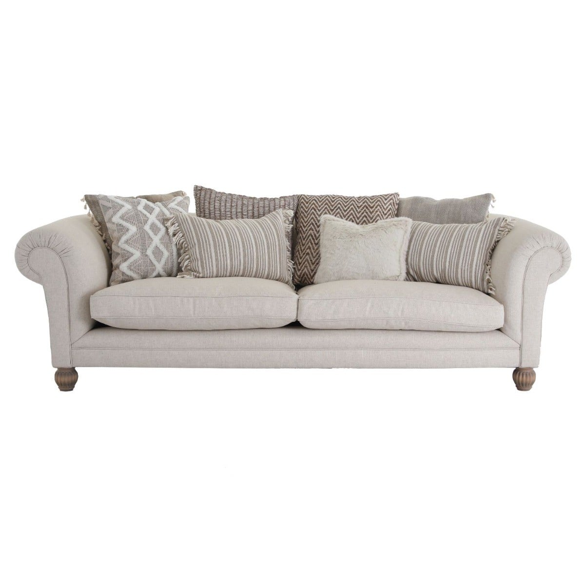 Elgar Grand Sofa in Saville Linen Natural Made To Order