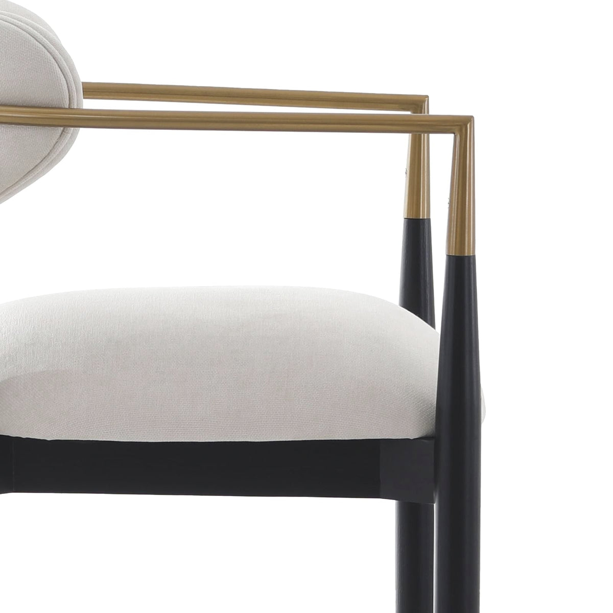 Soho Counter Stool in Ebony and Brass Finish