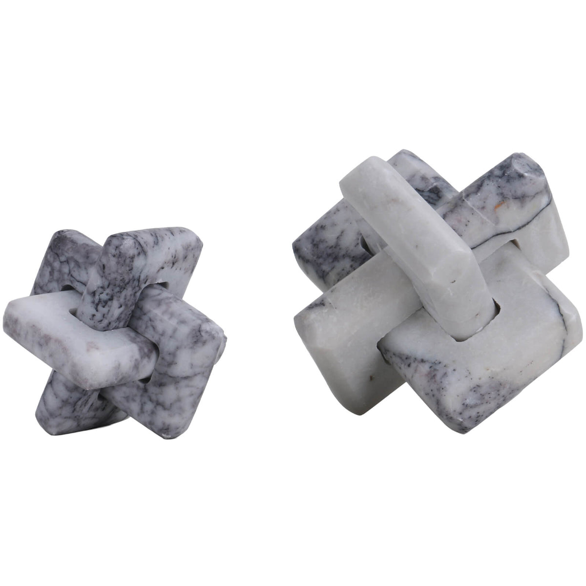 Loop Sculpture in Grey Marble - Large
