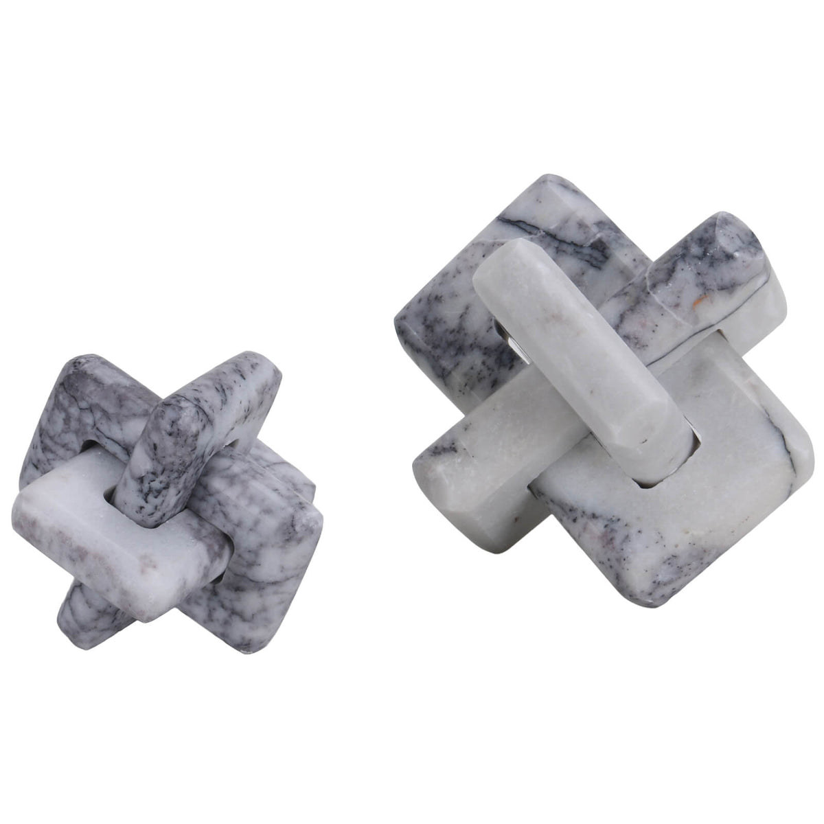 Loop Sculpture in Grey Marble - Small