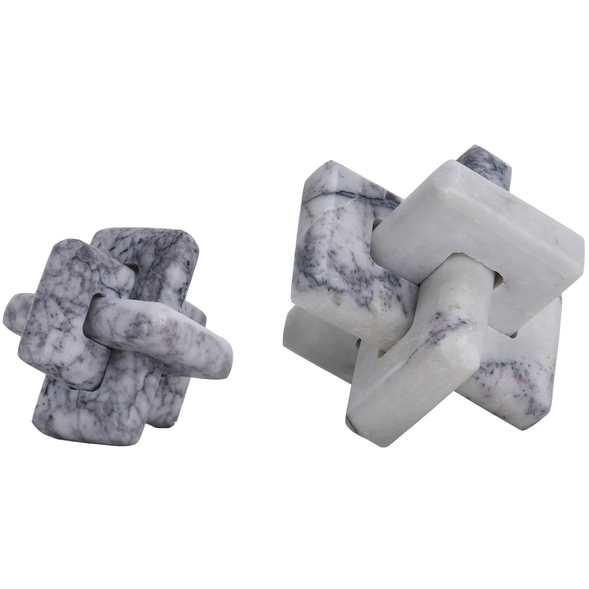 Loop Sculpture in Grey Marble - Small