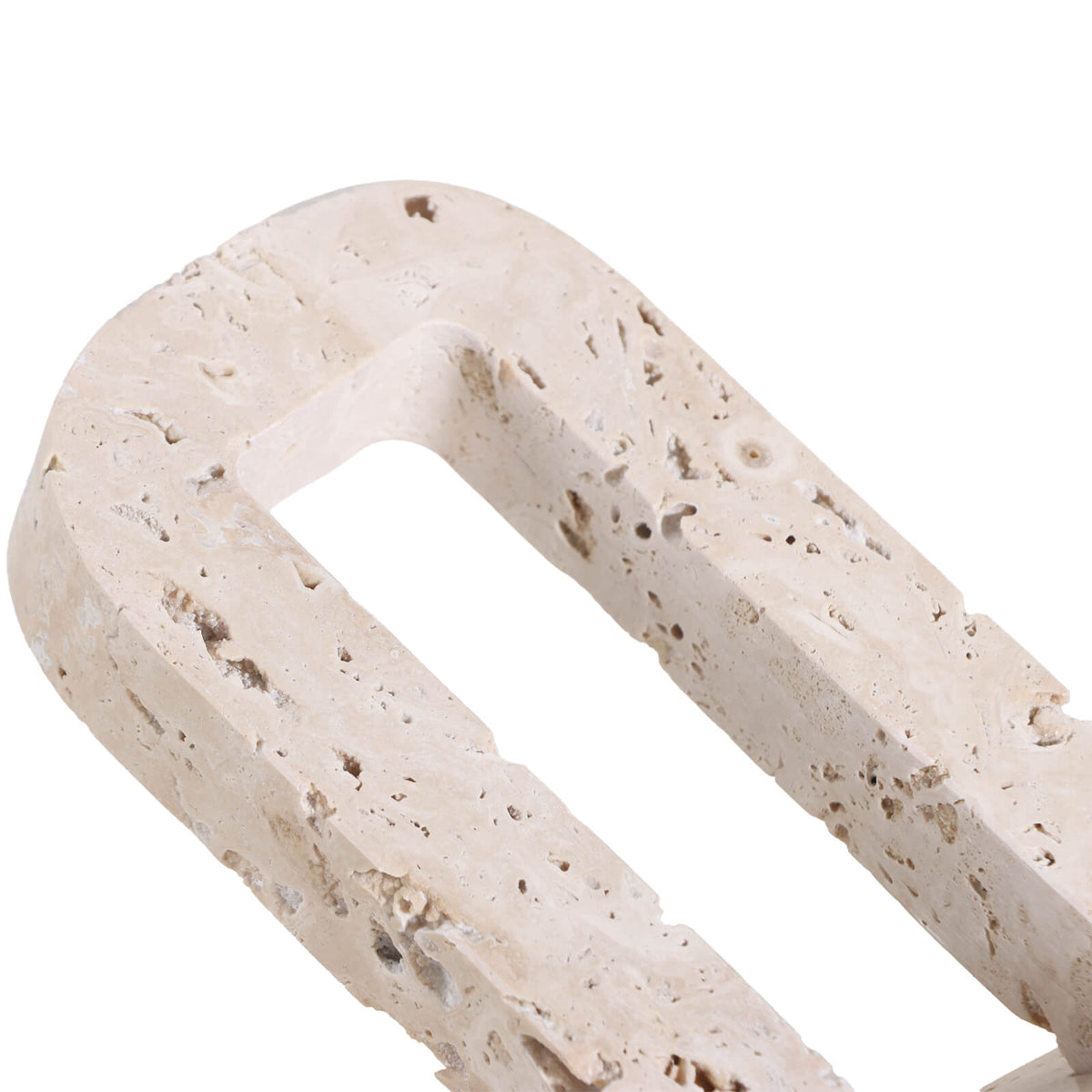 Connections Loop Sculpture in Beige Marble
