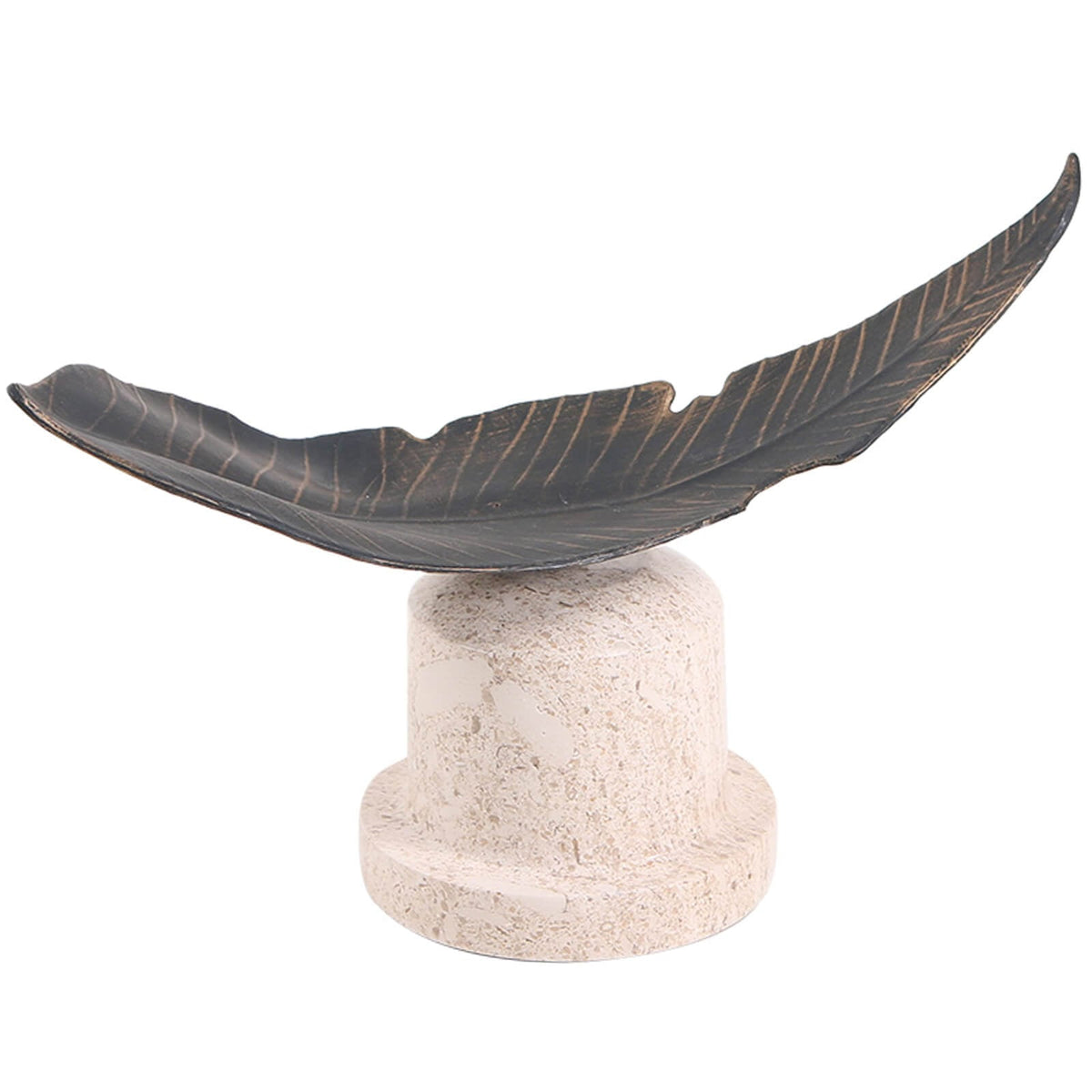 Leaf Ornament on Marble Base