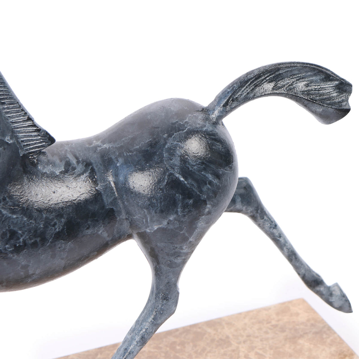 Flying Horse Sculpture in Dark Nickel