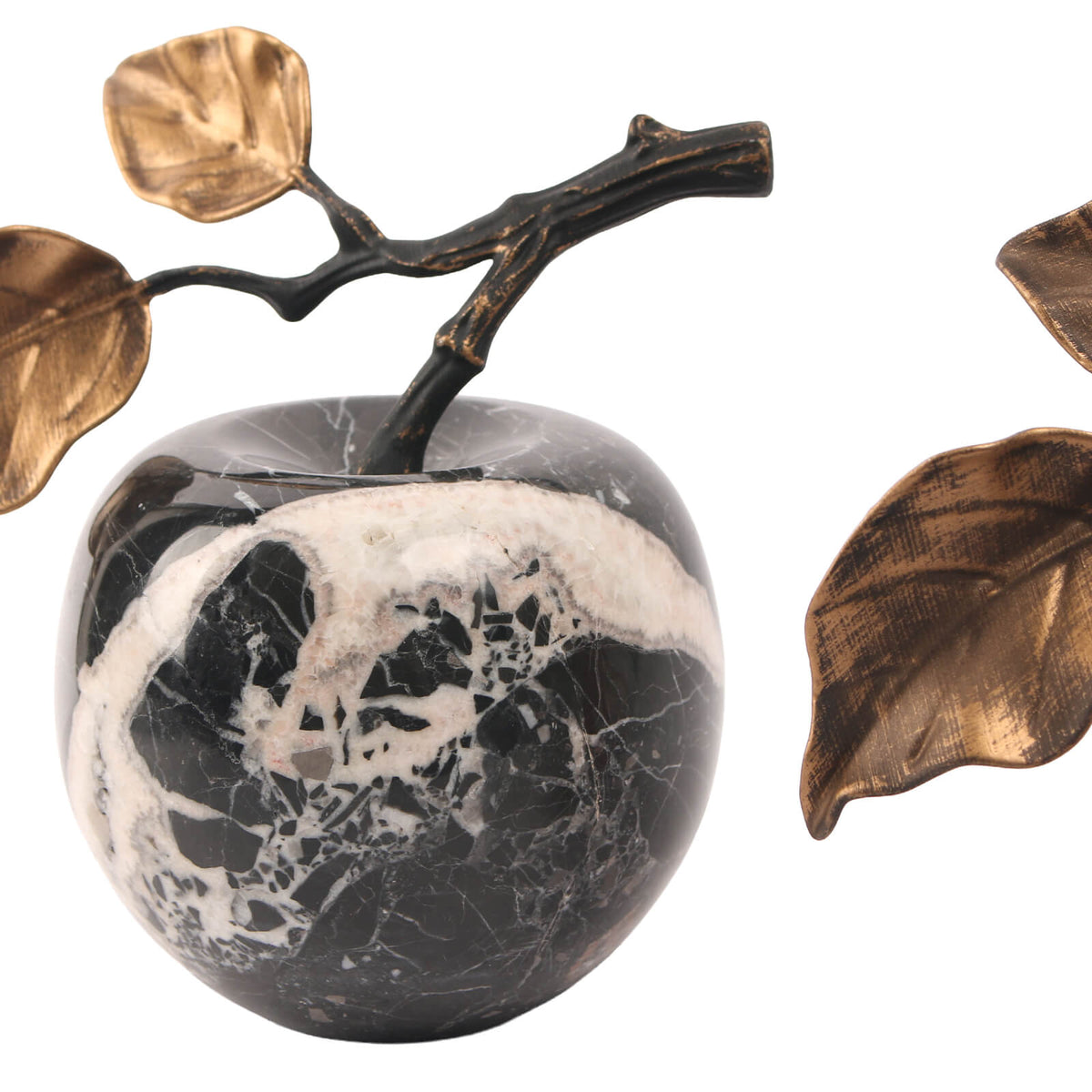 Apple Ornament in Bulgari Black Marble